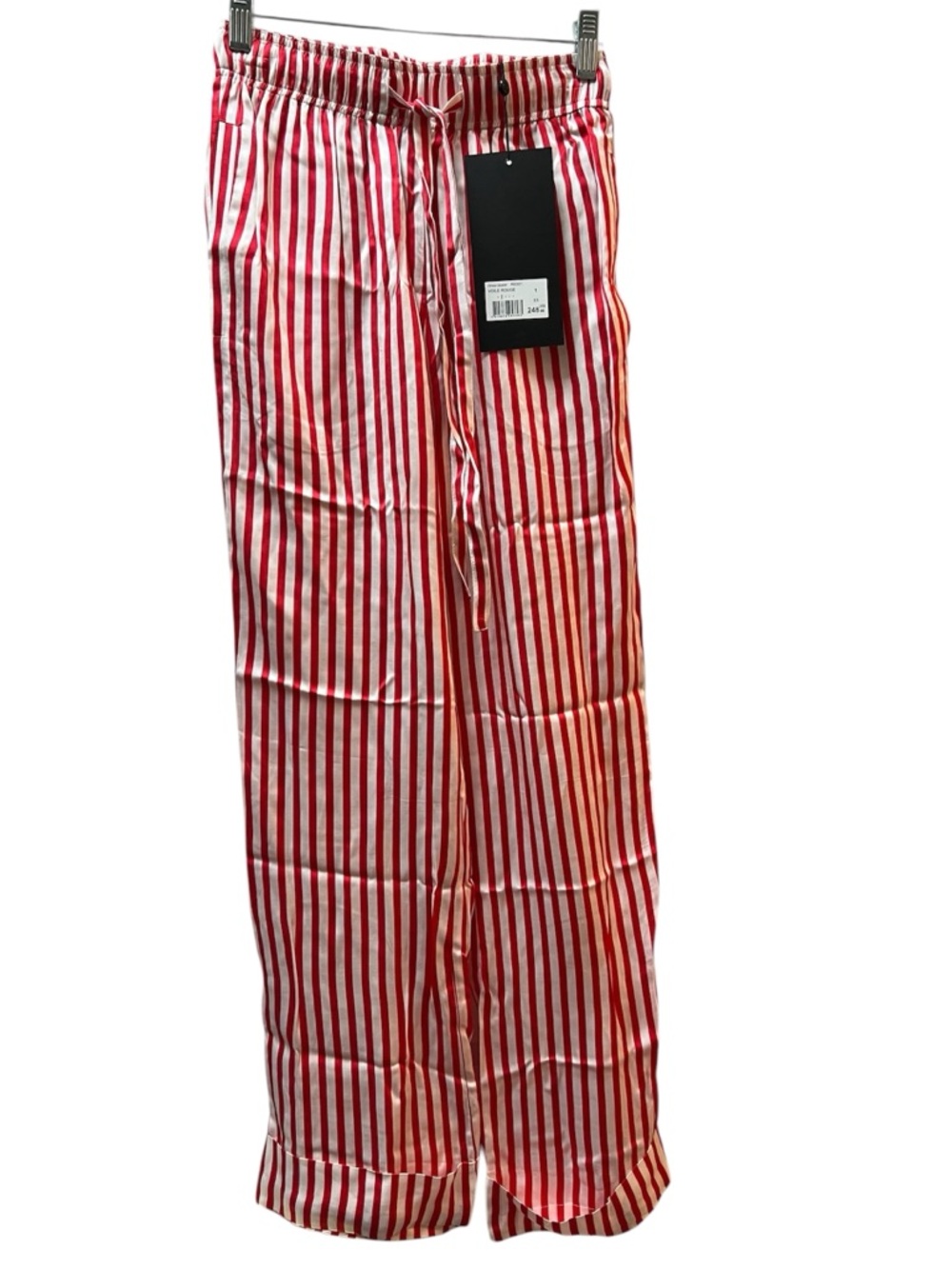 Kooples Red and White Vertical Stripe Pants NWT